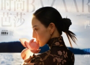 张钧甯花纹高领衣登杂志，时尚魅力尽显